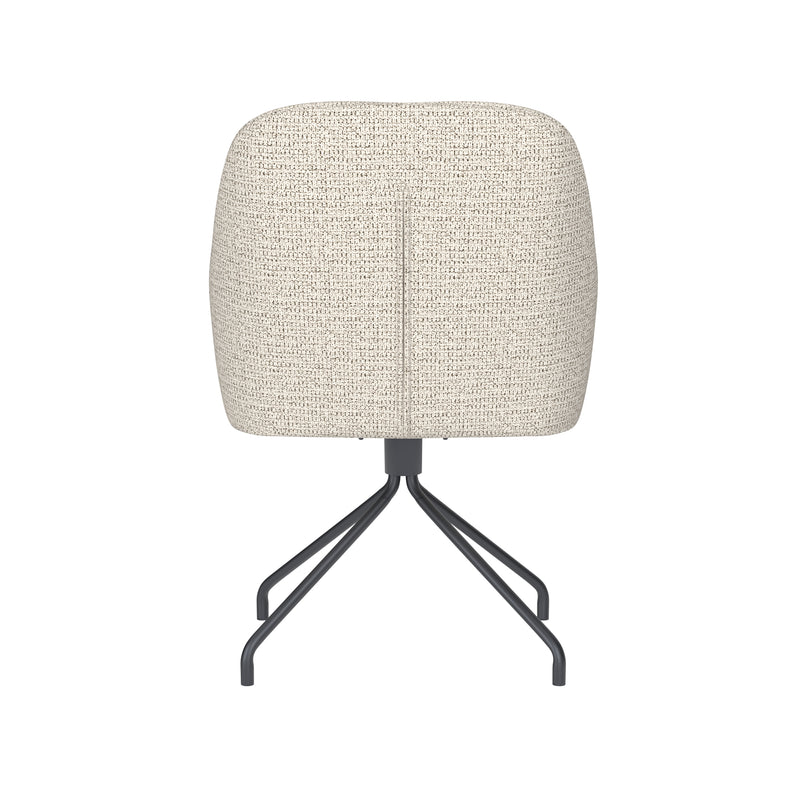 Draaibare Eetkamerstoel Otis Off-white Polyester Beige-Eetkamerstoelen-Creating Home
