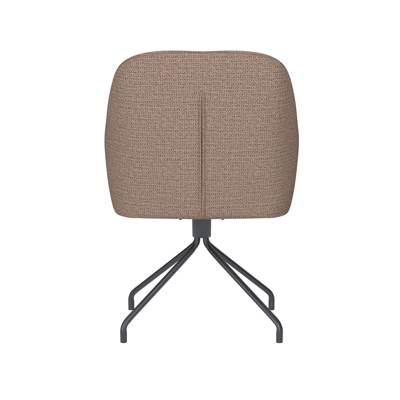 Draaibare Eetkamerstoel Otis Taupe Polyester Taupe-Eetkamerstoelen-Creating Home