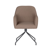 Draaibare Eetkamerstoel Otis Taupe Polyester Taupe-Eetkamerstoelen-Creating Home
