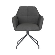 Draaibare Eetkamerstoel Pete Grijs Polyester Grijs 62x63-Eetkamerstoelen-Creating Home