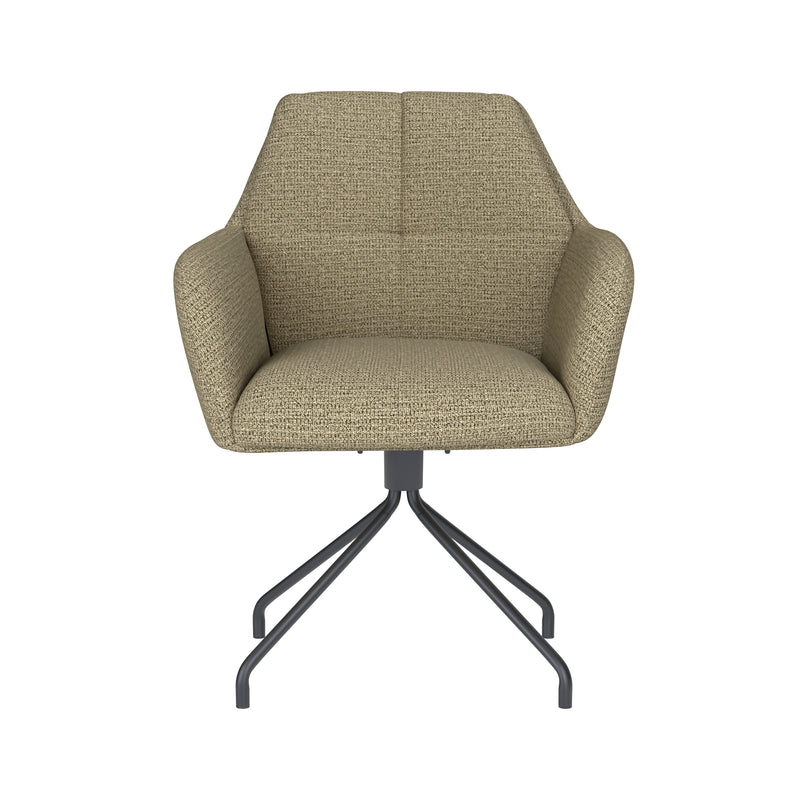 Draaibare Eetkamerstoel Pete Groen Polyester Groen-Eetkamerstoelen-Creating Home