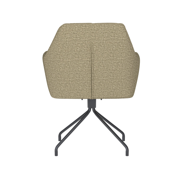 Fauteuil Draaibare Eetkamerstoel Pete Groen Polyester Groen-Fauteuils-Creating Home