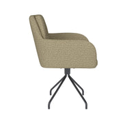 Draaibare Eetkamerstoel Pete Groen Polyester Groen-Eetkamerstoelen-Creating Home