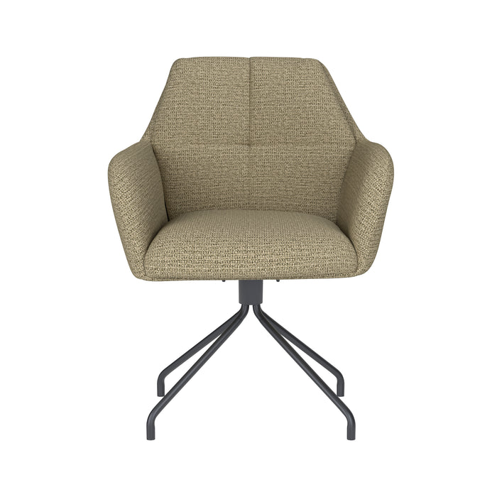 Fauteuil Draaibare Eetkamerstoel Pete Groen Polyester Groen-Fauteuils-Creating Home