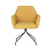 Fauteuil Draaibare Eetkamerstoel Pete Ochre Polyester Geel 62x63-Fauteuils-Creating Home