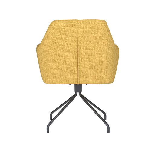 Fauteuil Draaibare Eetkamerstoel Pete Ochre Polyester Geel 62x63-Fauteuils-Creating Home