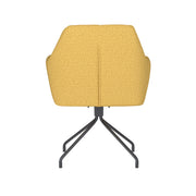 Draaibare Eetkamerstoel Pete Ochre Polyester Geel 62x63-Eetkamerstoelen-Creating Home