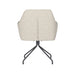 Fauteuil Draaibare Eetkamerstoel Pete Off-white Polyester Beige-Fauteuils-Creating Home