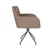 Fauteuil Draaibare Eetkamerstoel Pete Taupe Polyester Taupe-Fauteuils-Creating Home