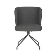 Draaibare Eetkamerstoel Stan Grijs Polyester Grijs 57x53-Eetkamerstoelen-Creating Home