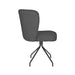 Fauteuil Draaibare Eetkamerstoel Stan Grijs Polyester Grijs 57x53-Fauteuils-Creating Home