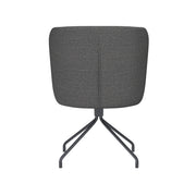 Draaibare Eetkamerstoel Stan Grijs Polyester Grijs 57x53-Eetkamerstoelen-Creating Home