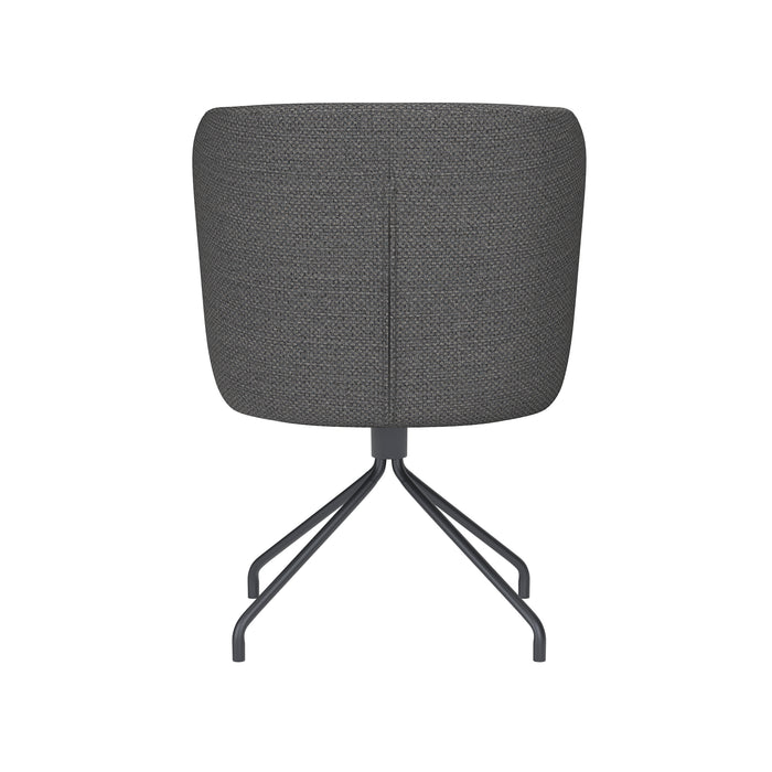 Fauteuil Draaibare Eetkamerstoel Stan Grijs Polyester Grijs 57x53-Fauteuils-Creating Home