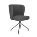 Fauteuil Draaibare Eetkamerstoel Stan Grijs Polyester Grijs 57x53-Fauteuils-Creating Home