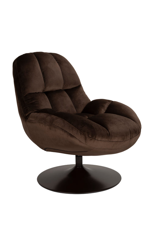 Fauteuil Draaibare Fauteuil Beefy Polyester Bruin 84.5x76.5 cm-Fauteuils-Creating Home