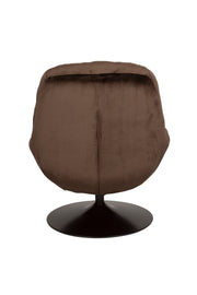 Fauteuil Draaibare Fauteuil Beefy Polyester Bruin 84.5x76.5 cm-Fauteuils-Creating Home