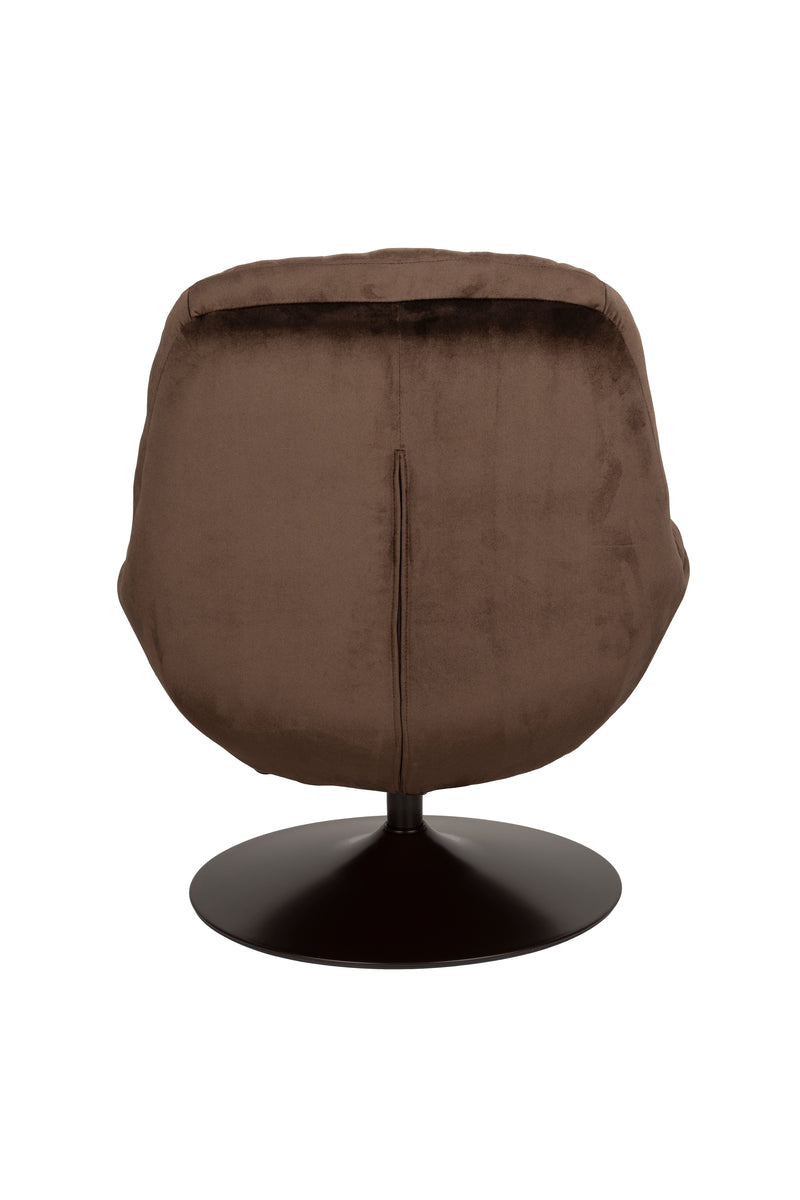 Fauteuil Draaibare Fauteuil Beefy Polyester Bruin 84.5x76.5 cm-Fauteuils-Creating Home