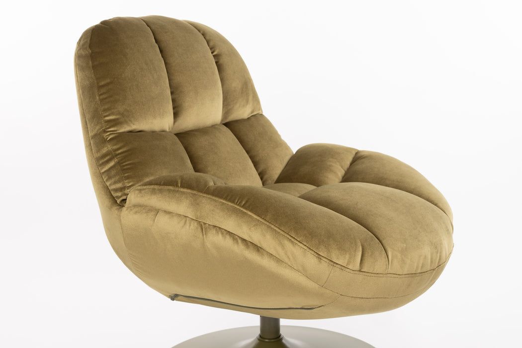 Fauteuil Draaibare Fauteuil Beefy Polyester Groen 84.5x76.5 cm
