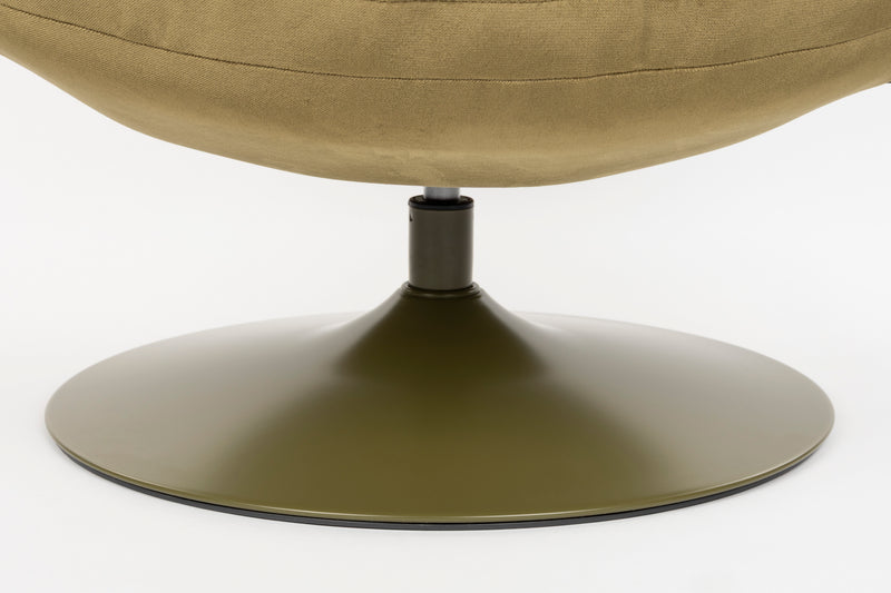 Fauteuil Draaibare Fauteuil Beefy Polyester Groen 84.5x76.5 cm-Fauteuils-Creating Home
