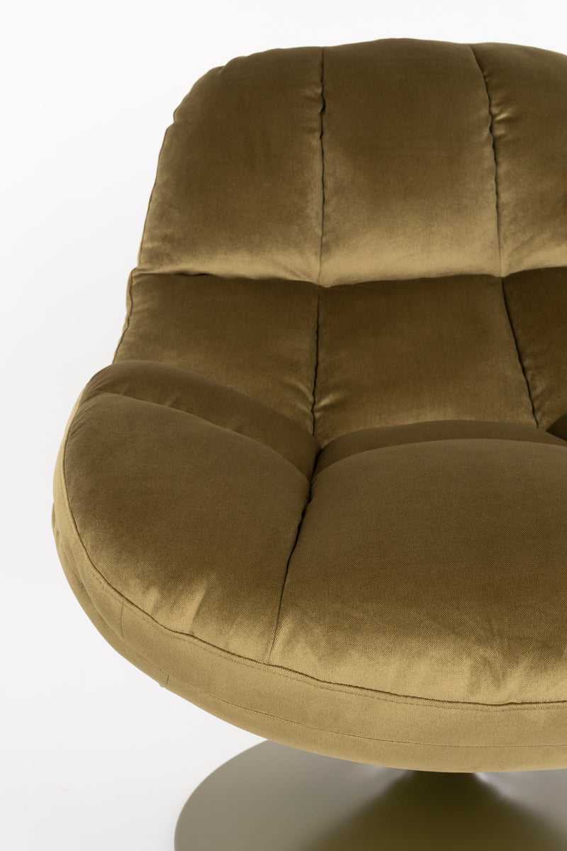 Fauteuil Draaibare Fauteuil Beefy Polyester Groen 84.5x76.5 cm-Fauteuils-Creating Home