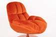 Fauteuil Draaibare Fauteuil Beefy Polyester Oranje 84.5x76.5 cm