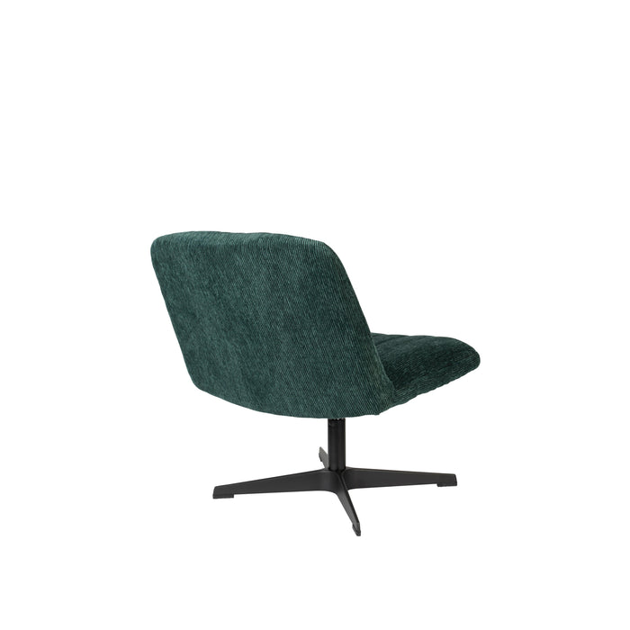Fauteuil Draaibare Fauteuil Belmond Rib Polyester Groen 71x65 cm-Fauteuils-Creating Home