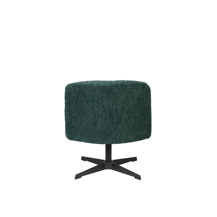 Fauteuil Draaibare Fauteuil Belmond Rib Polyester Groen 71x65 cm-Fauteuils-Creating Home