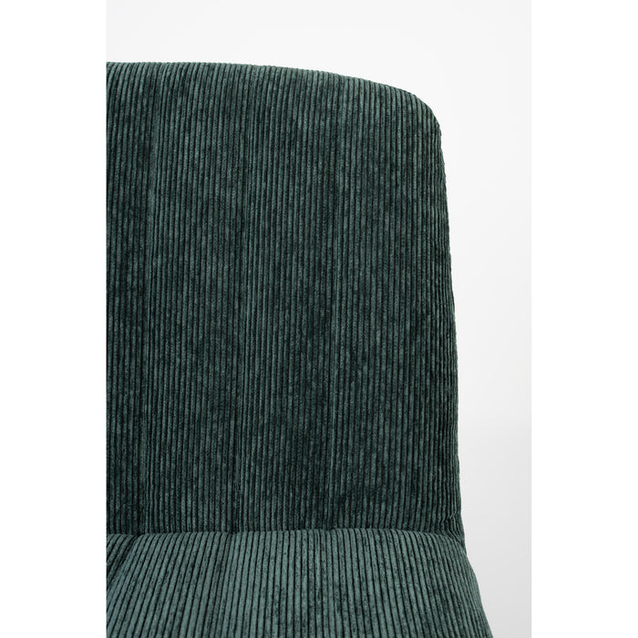 Fauteuil Draaibare Fauteuil Belmond Rib Polyester Groen 71x65 cm-Fauteuils-Creating Home