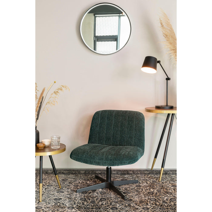 Fauteuil Draaibare Fauteuil Belmond Rib Polyester Groen 71x65 cm