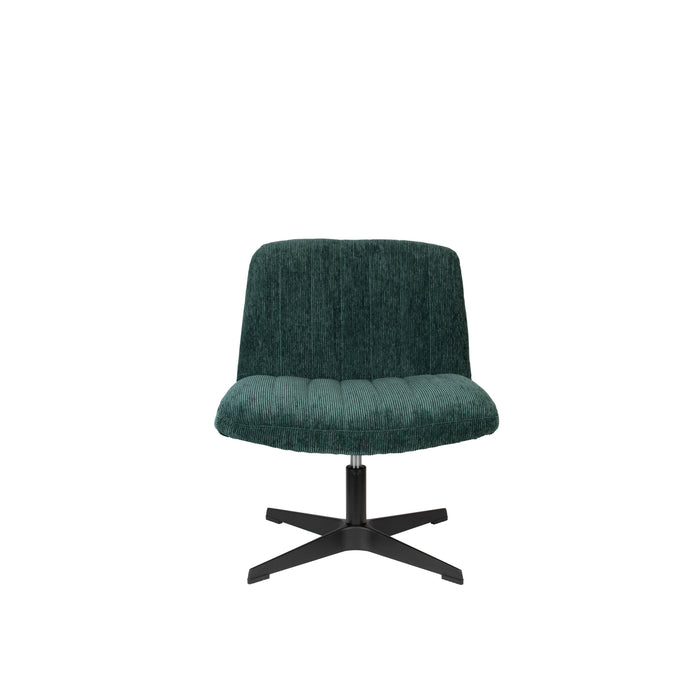Fauteuil Draaibare Fauteuil Belmond Rib Polyester Groen 71x65 cm-Fauteuils-Creating Home