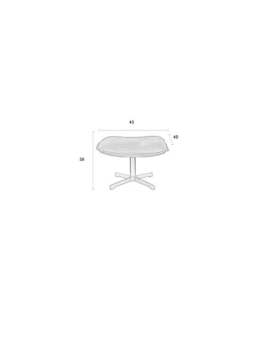Fauteuil Draaibare Fauteuil John Cognac PU-Leder Bruin 40x60 cm-Fauteuils-Creating Home