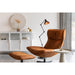 Fauteuil Draaibare Fauteuil John Cognac PU-Leder Bruin Ø93x92 cm-Fauteuils-Creating Home