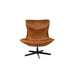 Fauteuil Draaibare Fauteuil John Cognac PU-Leder Bruin Ø93x92 cm-Fauteuils-Creating Home