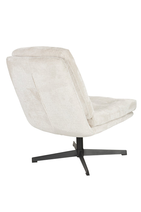 Fauteuil Draaibare Fauteuil Kai Off Polyester Wit 75.5x72 cm-Fauteuils-Creating Home