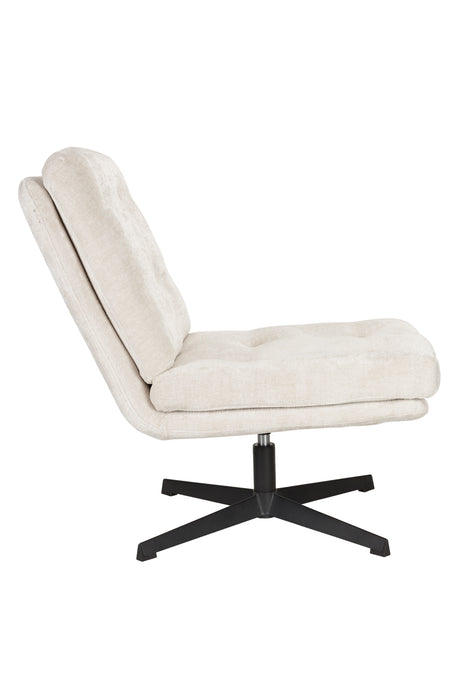 Fauteuil Draaibare Fauteuil Kai Off Polyester Wit 75.5x72 cm-Fauteuils-Creating Home
