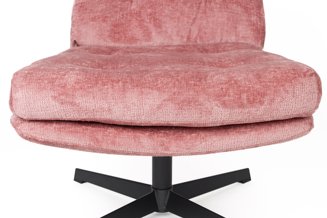 Fauteuil Draaibare Fauteuil Kai Polyester Roze 75.5x72 cm-Fauteuils-Creating Home