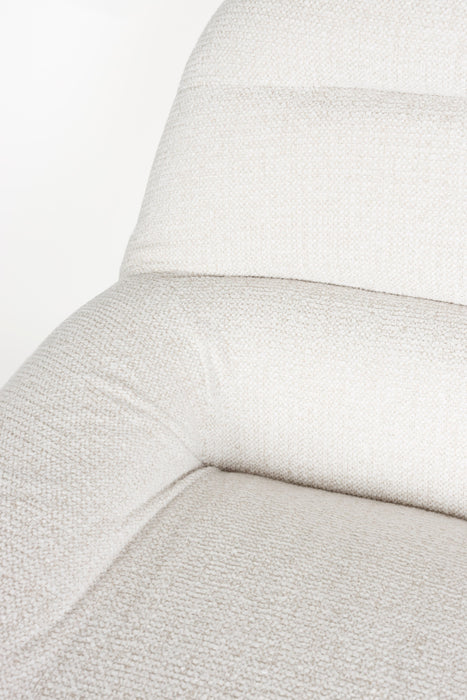 Fauteuil Draaibare Fauteuil Velvoro Polyester Off white 84x80 cm