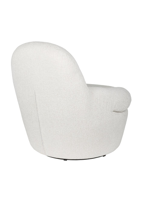 Fauteuil Draaibare Fauteuil Velvoro Polyester Off white 84x80 cm-Fauteuils-Creating Home