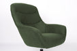 Fauteuil Draaibare Fauteuil Yuki Hout,Polyester Groen 84.5x73 cm-Fauteuils-Creating Home