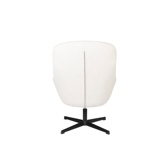 Fauteuil Draaibare Fauteuil Yuki Off Polyester Wit 84.5x73 cm-Fauteuils-Creating Home