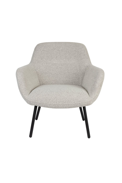 Fauteuil Dude Boucle Polyester Beige 76x77 cm-Fauteuils-Creating Home