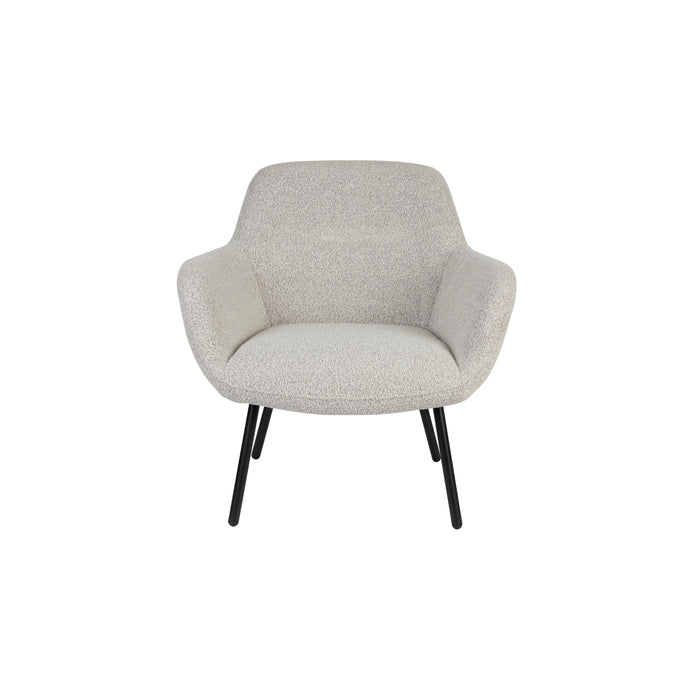Fauteuil Dude Boucle Polyester Beige 76x77 cm-Fauteuils-Creating Home