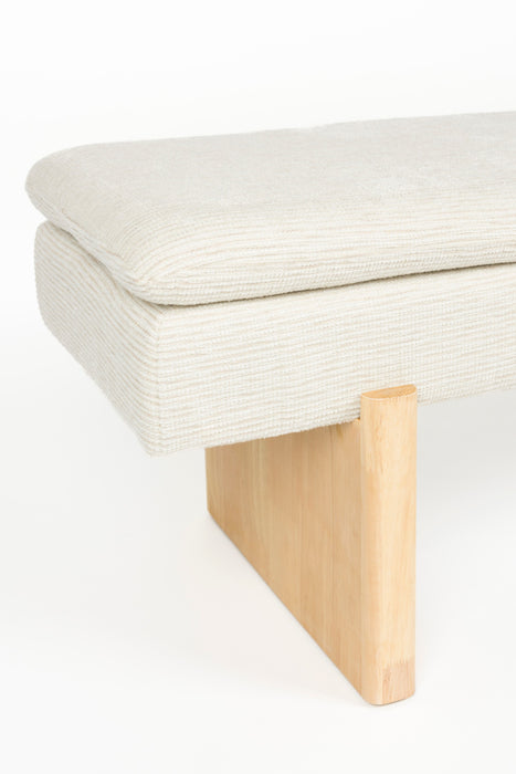 Fauteuil Eetkamerbank Jappo Polyester, Pine hout Grijs 120x40 cm
