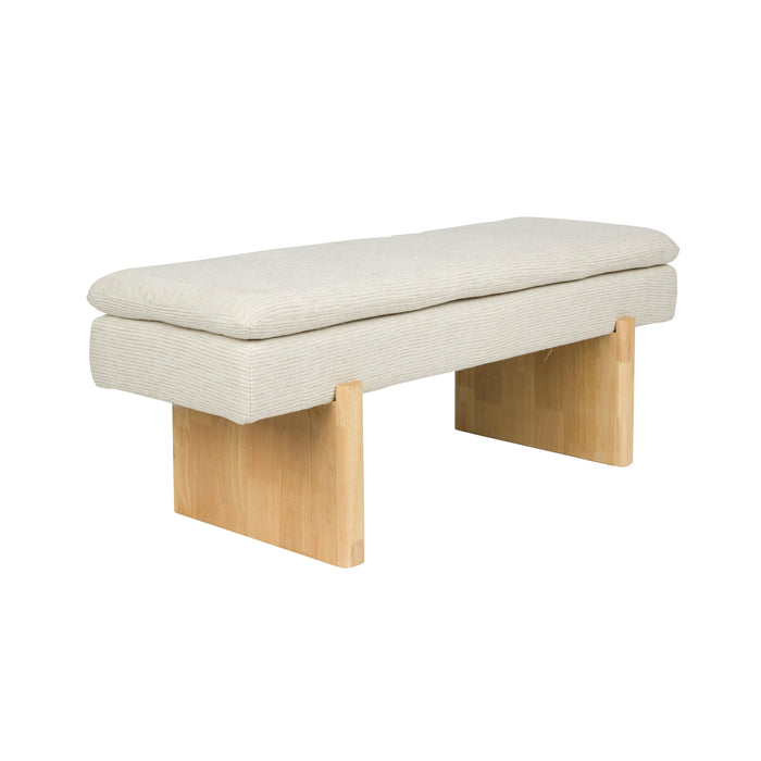 Fauteuil Eetkamerbank Jappo Polyester, Pine hout Grijs 120x40 cm-Fauteuils-Creating Home