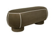 Eetkamerbank Marina L Polyester, Hout Groen 44x121 cm-Eetkamerstoelen-Creating Home