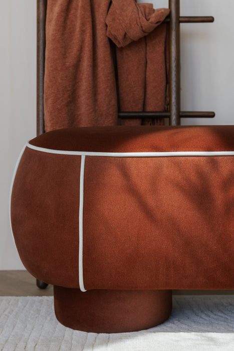 Eetkamerbank Marina M Polyester, Hout Rood 45.5x77.5 cm-Eetkamerstoelen-Creating Home