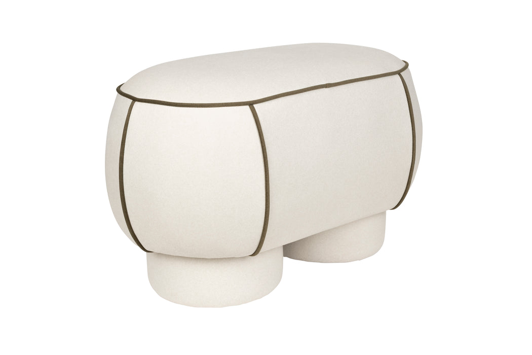 Eetkamerbank Marina M Polyester, Hout Wit 45.5x77.5 cm-Eetkamerstoelen-Creating Home