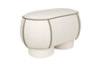 Eetkamerbank Marina M Polyester, Hout Wit 45.5x77.5 cm-Eetkamerstoelen-Creating Home