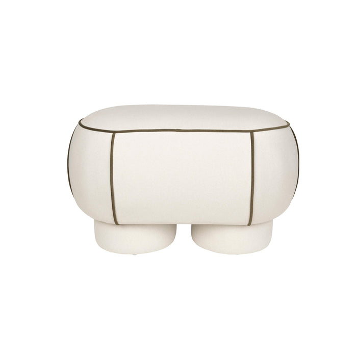 Eetkamerbank Marina M Polyester, Hout Wit 45.5x77.5 cm-Eetkamerstoelen-Creating Home