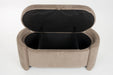 Fauteuil Eetkamerbank Miro Polyester, MDF Grijs 44x108 cm